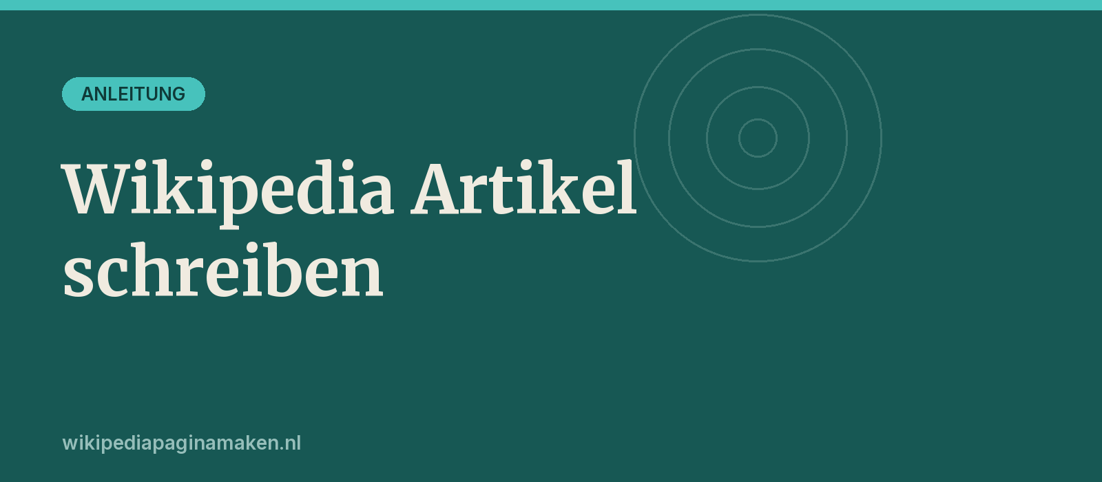 Wikipedia Artikel schreiben — Anleitung
