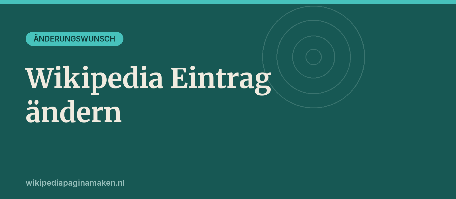 Wikipedia Eintrag ändern