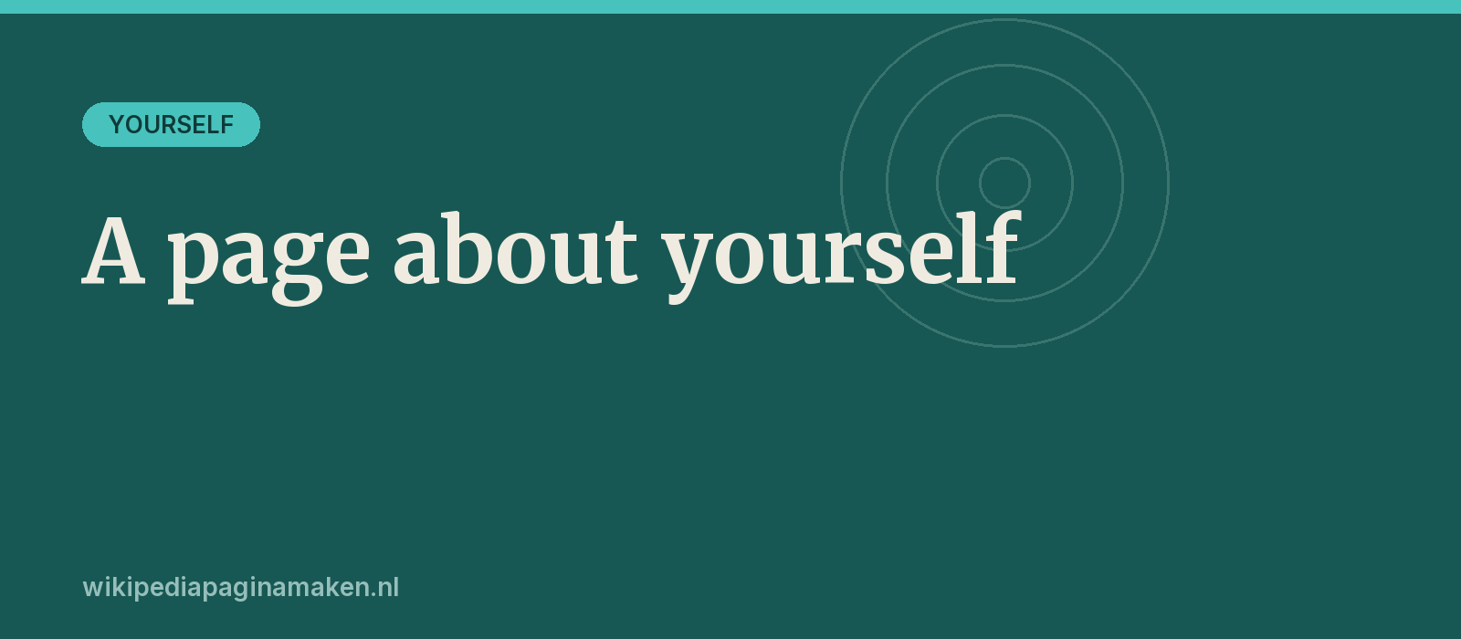 Can you create a Wikipedia page about yourself?