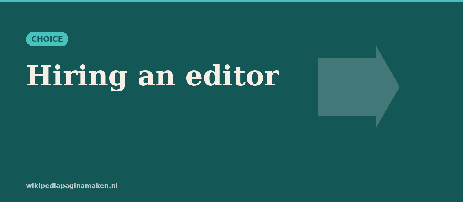 Hiring a Wikipedia editor