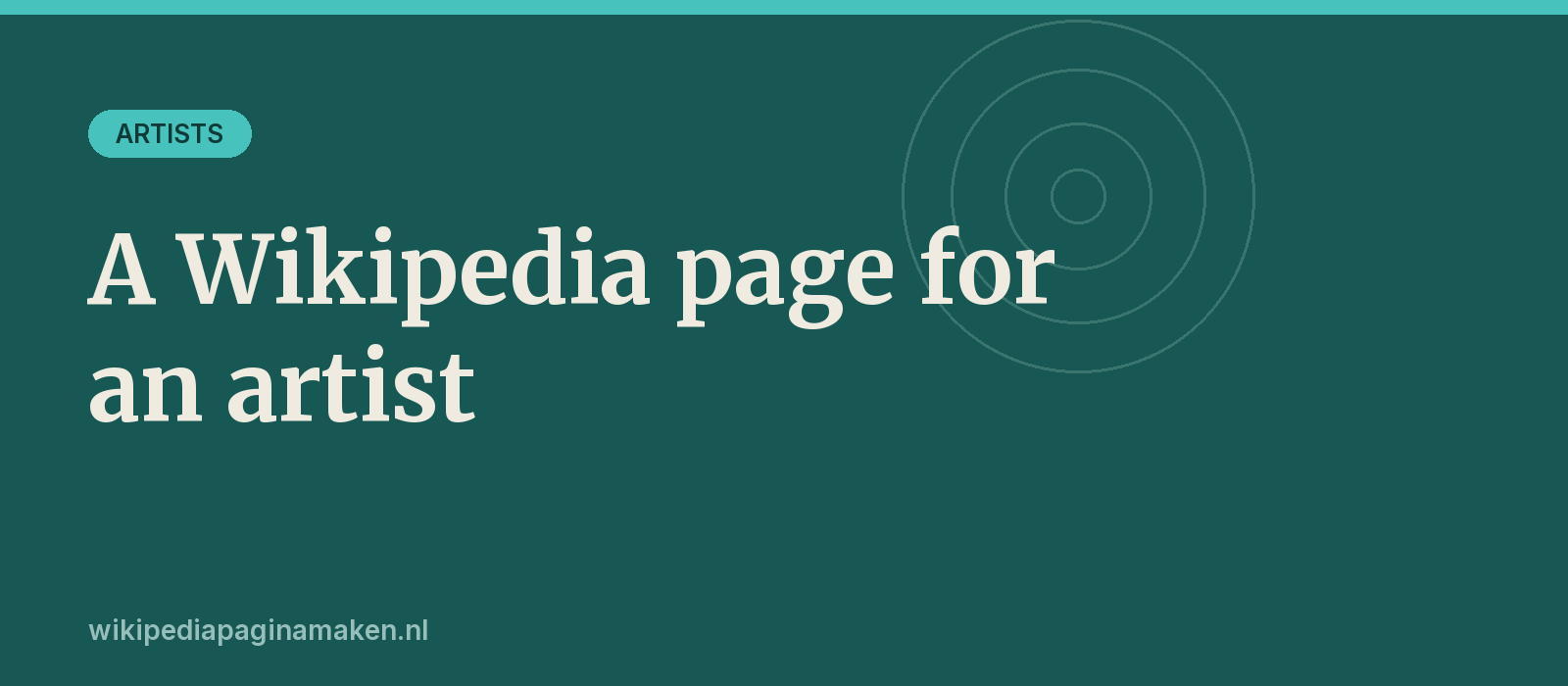 How to create a Wikipedia page for an artist