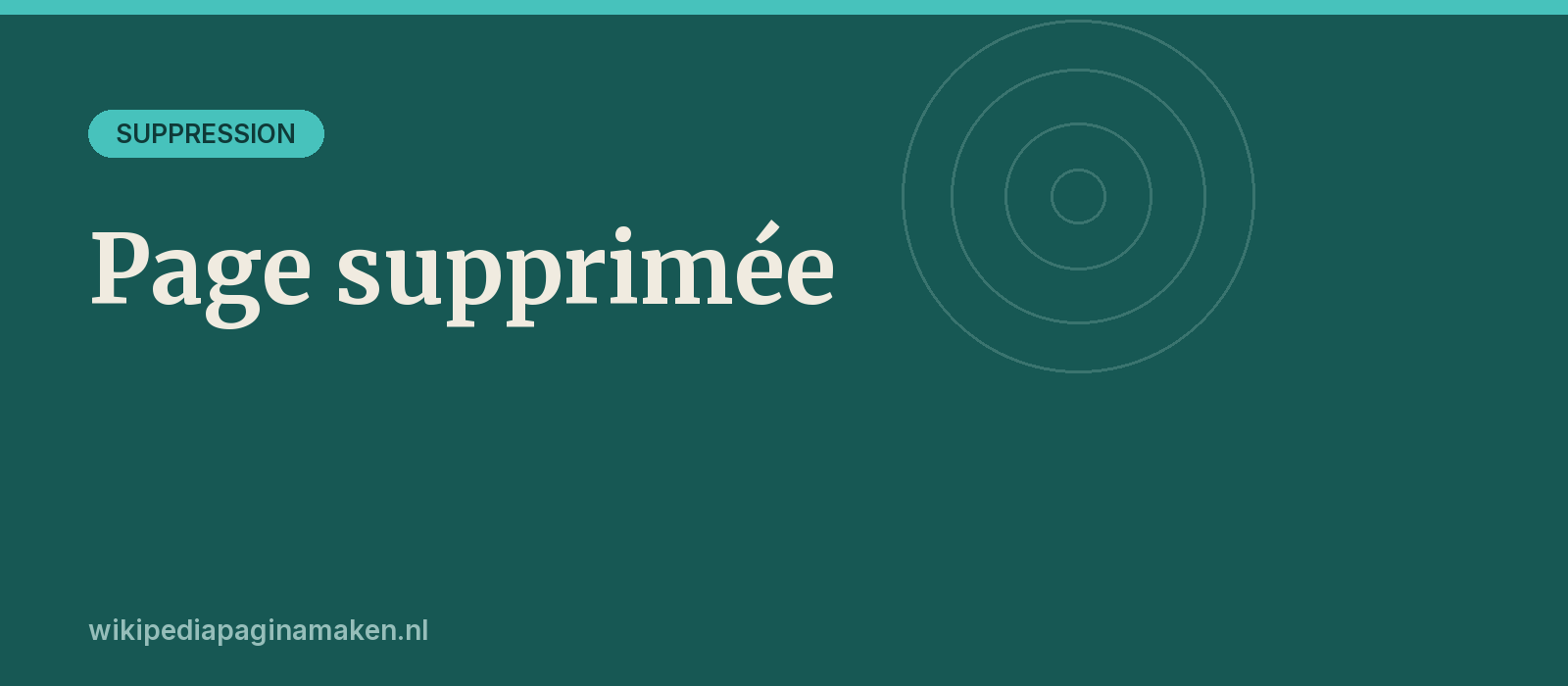 Page Wikipdia supprime  que faire maintenant?