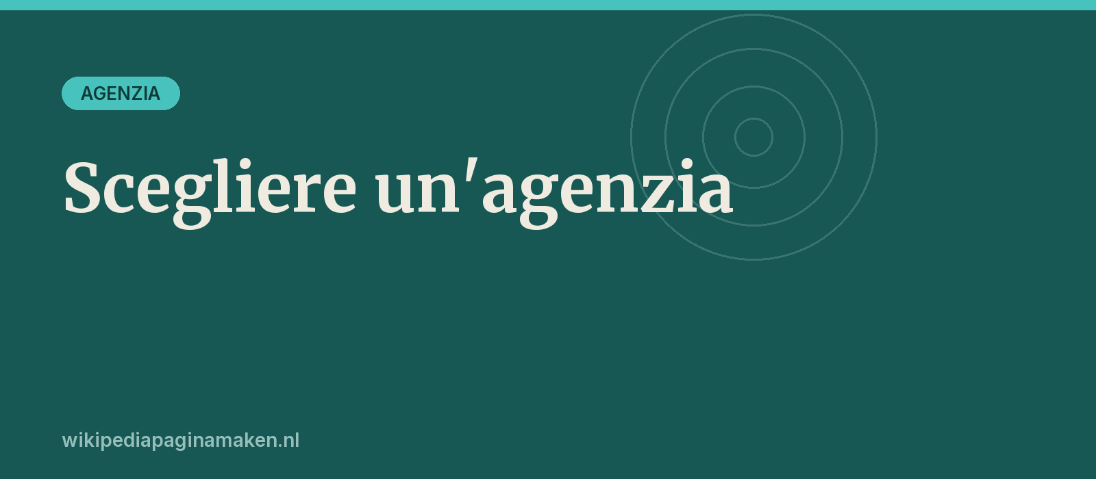 Agenzia Wikipedia — come scegliere