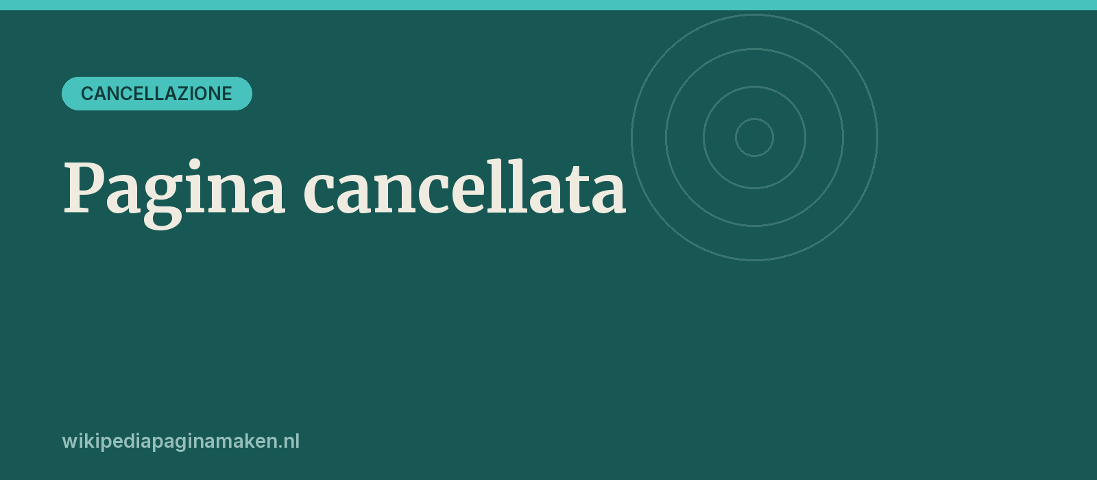 Pagina Wikipedia cancellata